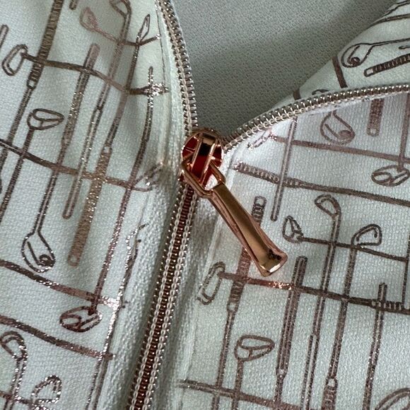 Sansoleil Top Womens Sz Small quoter Zip Sun Glow Mock Neck UPF 50 + Golf New - Picture 6 of 11